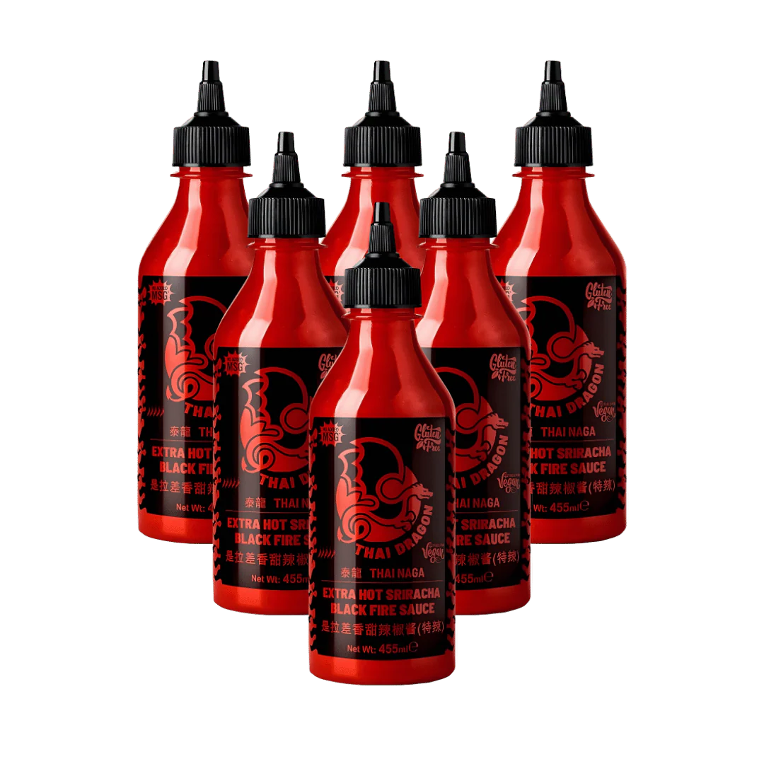 Thai Dragon Black Fire Sriracha Sauce 6x 445ml