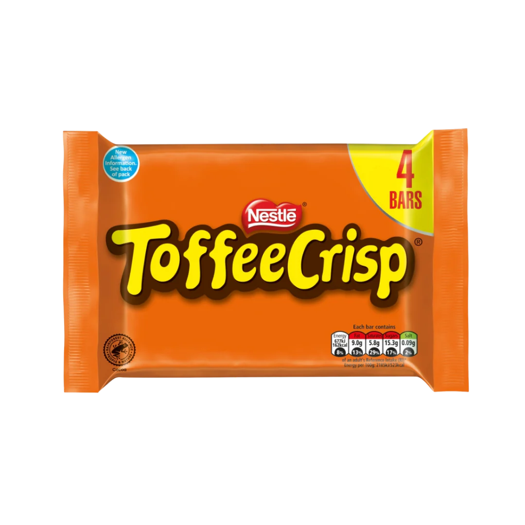 Toffee Crisp Milk Chocolate Bars 4 x 31g Bars