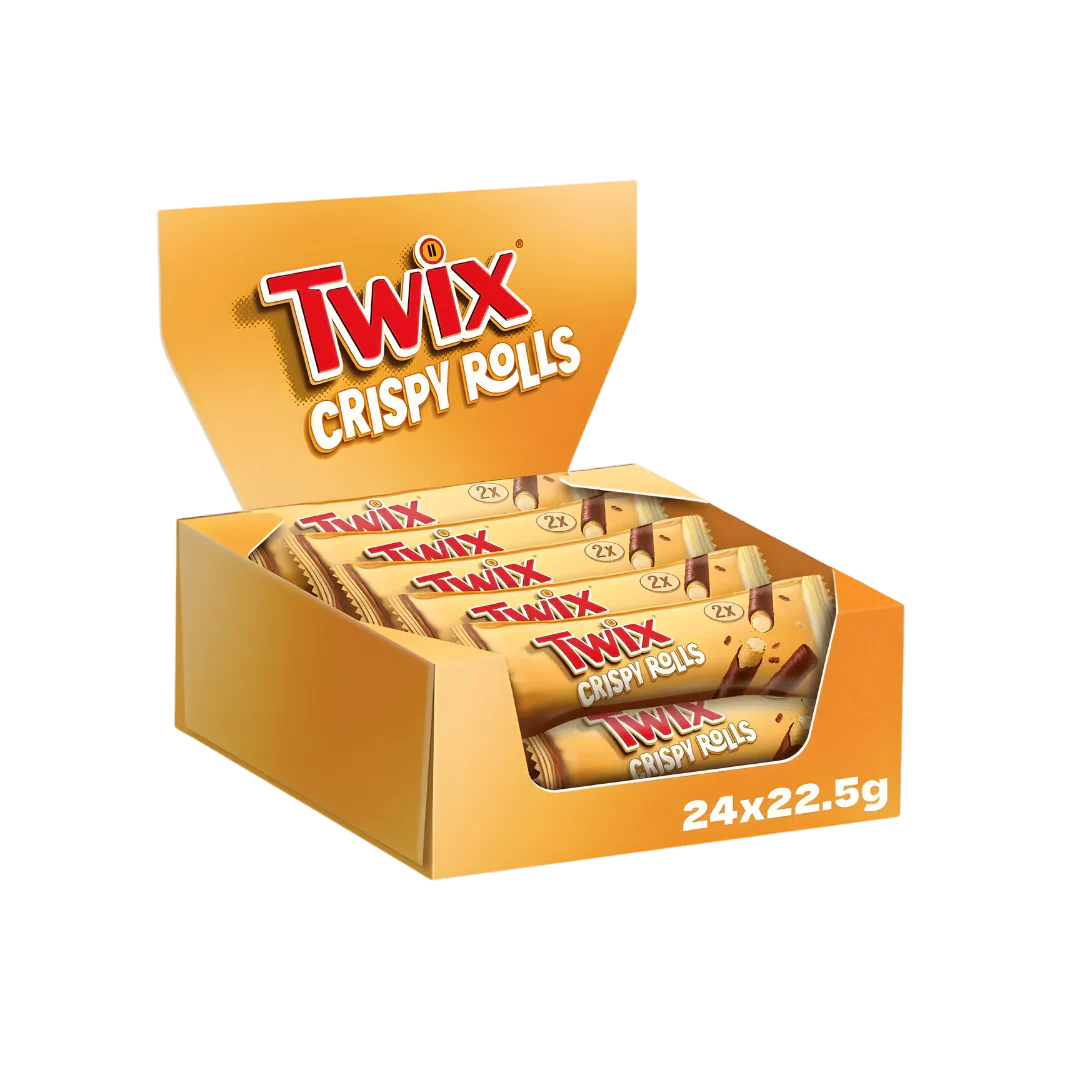 Twix Crispy Rolls Milk Chocolate Snack Bars  24 x 22.5g Packs
